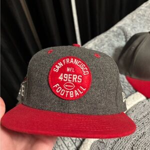 Gray and red San Francisco 49ers fitted wool new era size 7